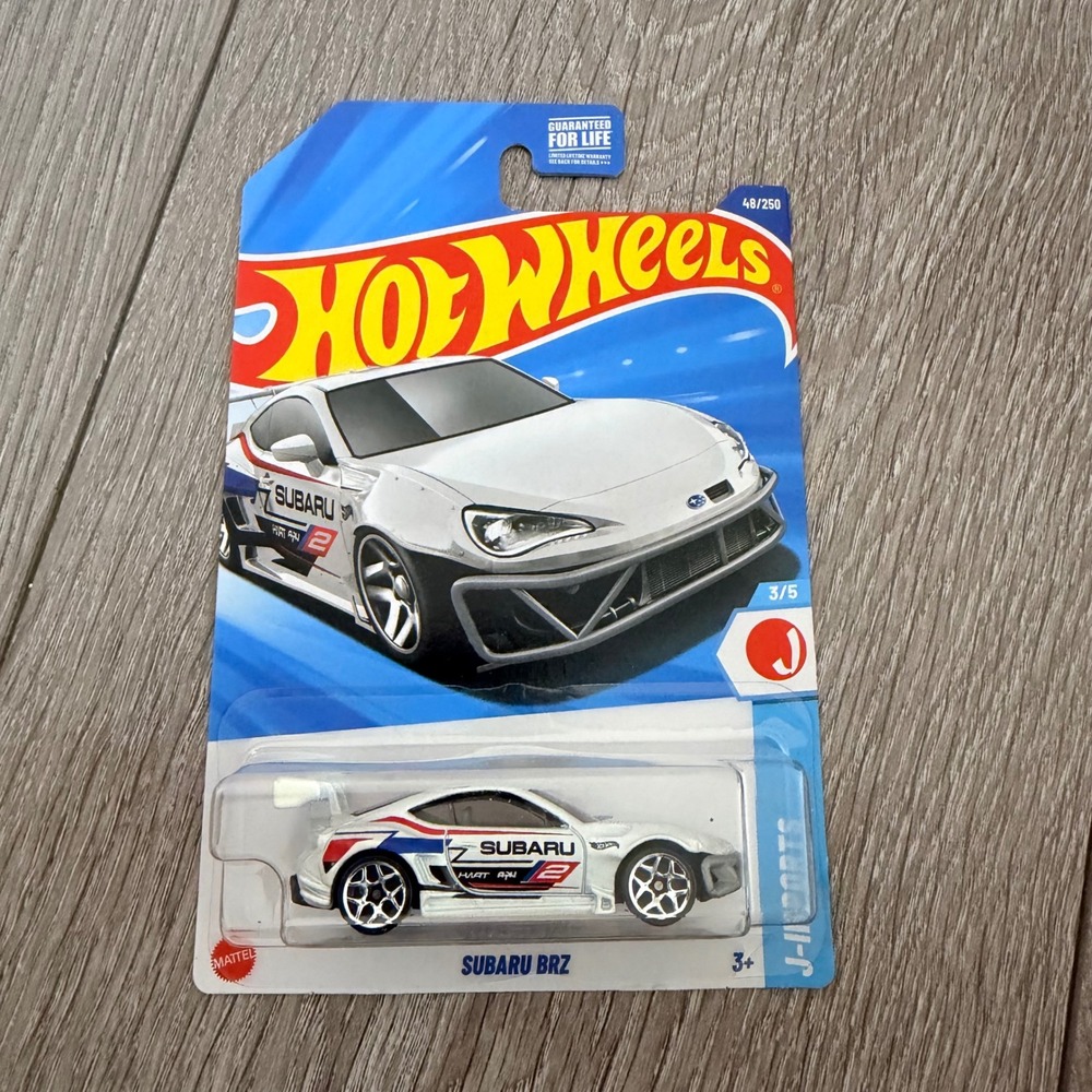 Hot Wheels Subaru BRZ White J-Imports Diecast Car